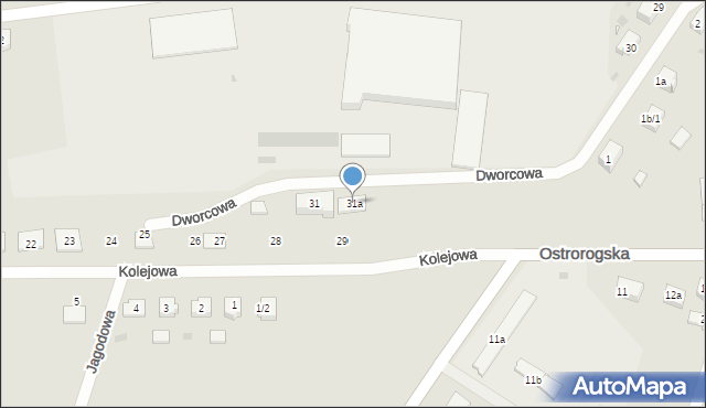 Obrzycko, Dworcowa, 31a, mapa Obrzycko
