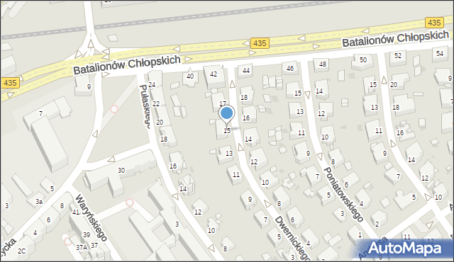 Opole, Dwernickiego Józefa, gen., 15, mapa Opola