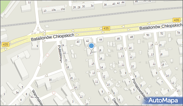 Opole, Dwernickiego Józefa, gen., 17, mapa Opola