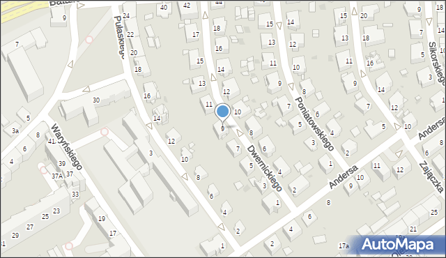 Opole, Dwernickiego Józefa, gen., 9, mapa Opola