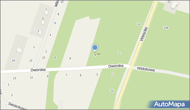 Orchówek, Dworska, 4, mapa Orchówek