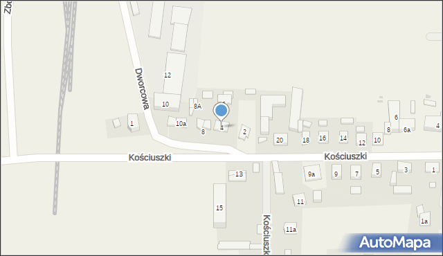 Orchowo, Dworcowa, 4, mapa Orchowo