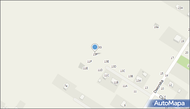 Orońsko, Dworska, 13F, mapa Orońsko