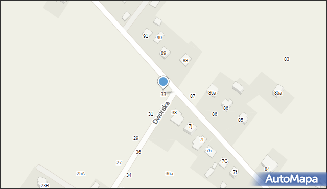 Orońsko, Dworska, 33, mapa Orońsko