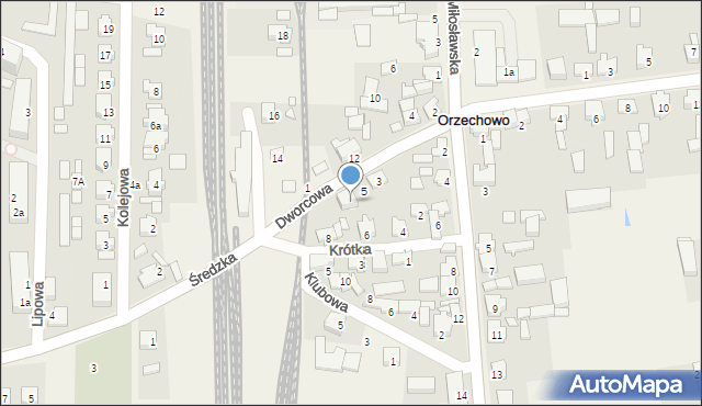 Orzechowo, Dworcowa, 7, mapa Orzechowo