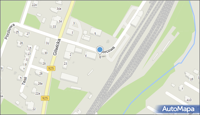 Orzesze, Dworcowa, 6, mapa Orzesze