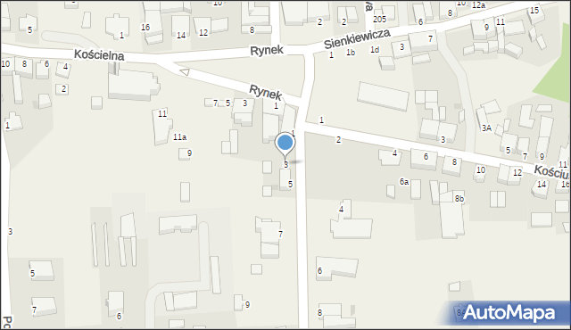 Osie, Dworcowa, 3, mapa Osie