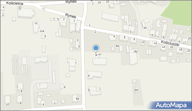 Osie, Dworcowa, 4, mapa Osie