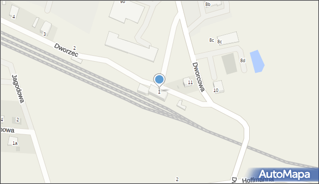 Osie, Dworzec, 1, mapa Osie