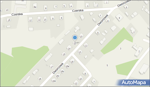 Osieczna, Dworcowa, 12, mapa Osieczna