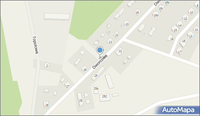 Osieczna, Dworcowa, 19, mapa Osieczna