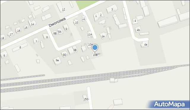 Osiek nad Notecią, Dworcowa, 10B, mapa Osiek nad Notecią
