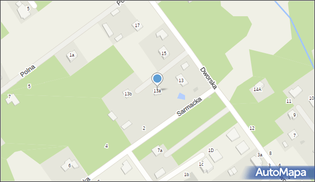 Osowiec, Dworska, 13a, mapa Osowiec