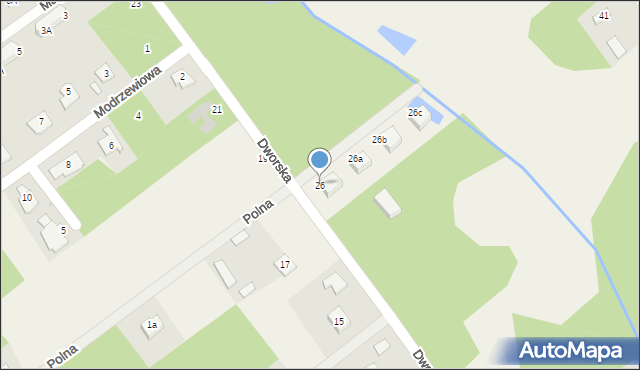 Osowiec, Dworska, 26, mapa Osowiec