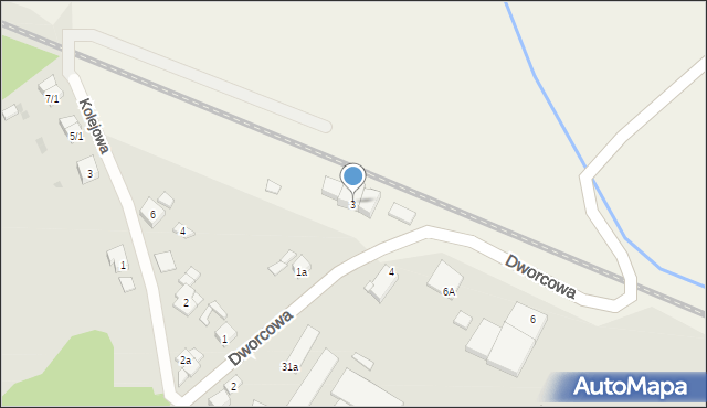 Ostroróg, Dworcowa, 3, mapa Ostroróg