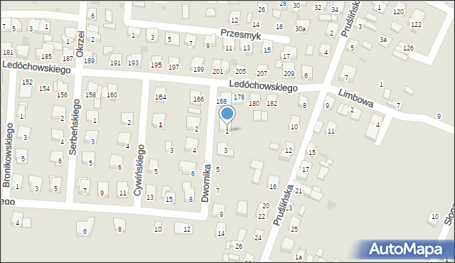 Ostrów Wielkopolski, Dwornika Józefa, 1, mapa Ostrów Wielkopolski