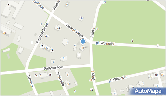 Otwock, Dwernickiego Józefa, gen., 8, mapa Otwock