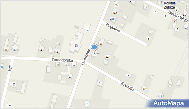 Ożarowice, Dworcowa, 22, mapa Ożarowice