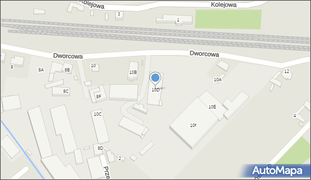 Ozimek, Dworcowa, 10D, mapa Ozimek