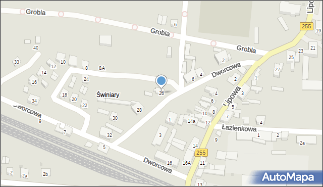 Pakość, Dworcowa, 26, mapa Pakość