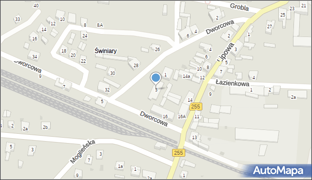 Pakość, Dworcowa, 3, mapa Pakość