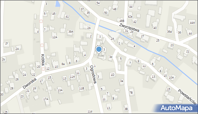 Paniówki, Dworska, 1a, mapa Paniówki