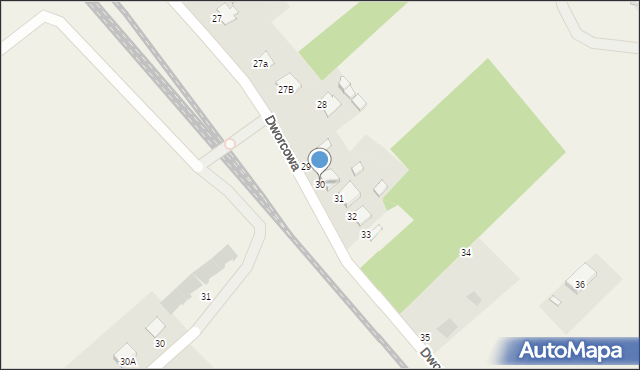 Panki, Dworcowa, 30, mapa Panki