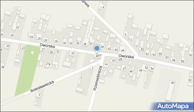 Parcice, Dworska, 40, mapa Parcice