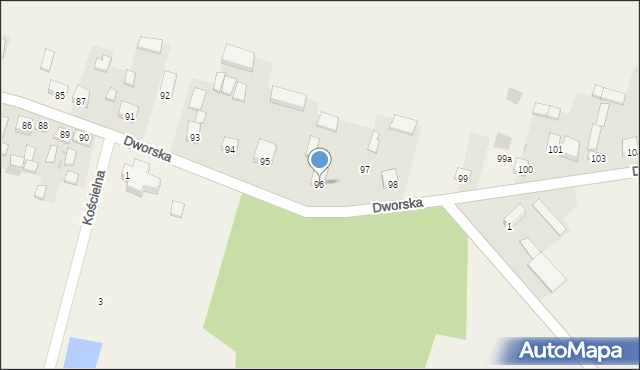 Parcice, Dworska, 96, mapa Parcice