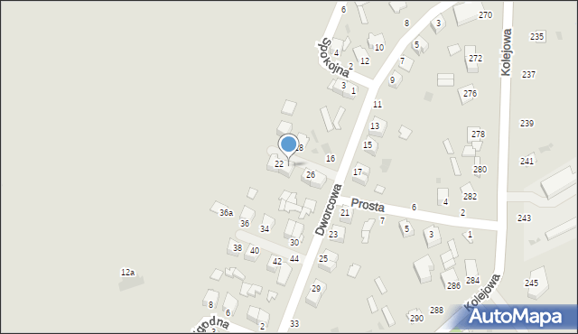 Parczew, Dworcowa, 24, mapa Parczew