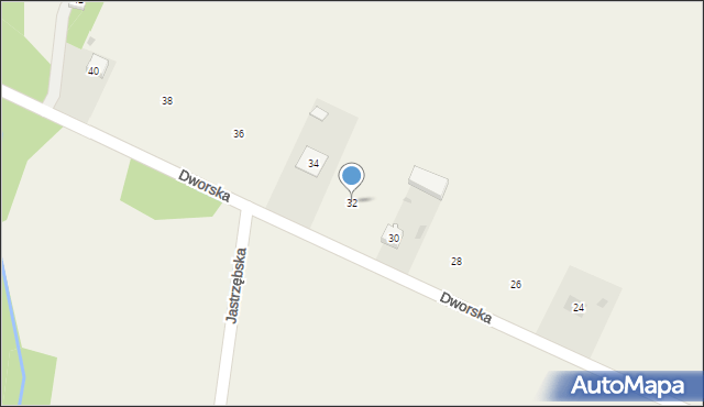 Parzniewice, Dworska, 32, mapa Parzniewice