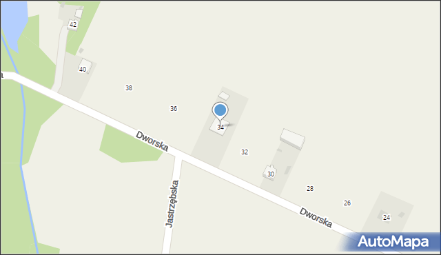 Parzniewice, Dworska, 34, mapa Parzniewice