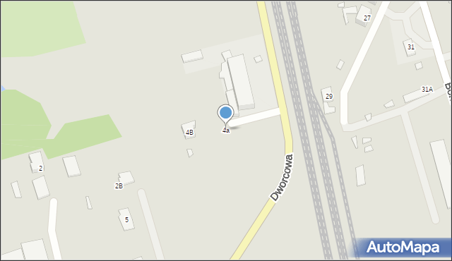 Pasłęk, Dworcowa, 4a, mapa Pasłęk