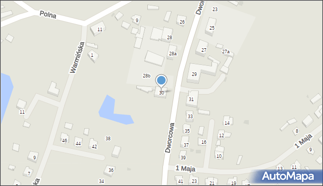 Pasym, Dworcowa, 30, mapa Pasym
