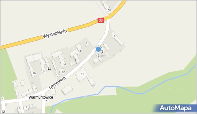 Pawłowiczki, Dworcowa, 7, mapa Pawłowiczki