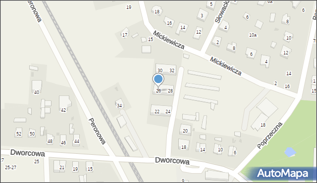 Pęgów, Dworcowa, 26, mapa Pęgów