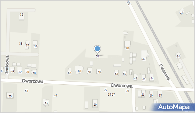 Pęgów, Dworcowa, 54, mapa Pęgów