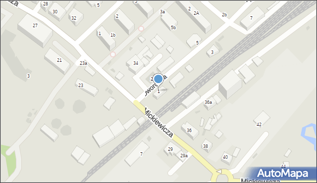 Pelplin, Dworcowa, 1, mapa Pelplin