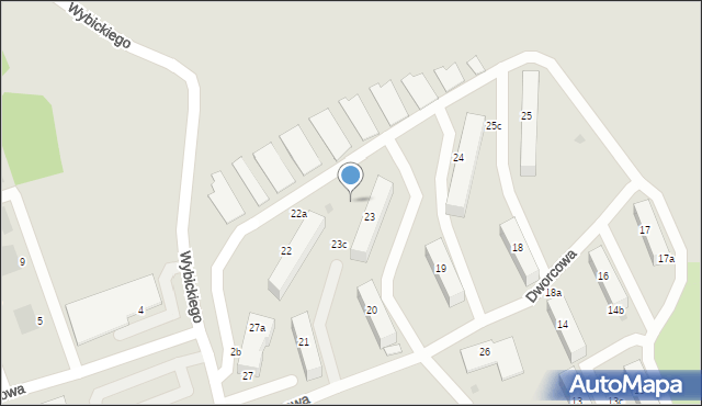 Pelplin, Dworcowa, 23b, mapa Pelplin