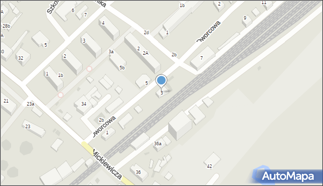 Pelplin, Dworcowa, 3, mapa Pelplin