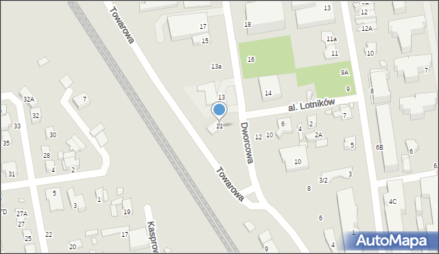 Piaseczno, Dworcowa, 11, mapa Piaseczno