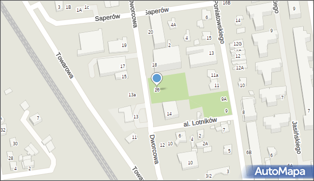 Piaseczno, Dworcowa, 16, mapa Piaseczno