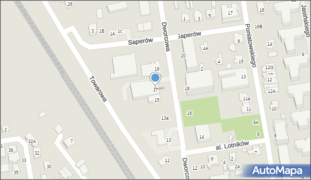 Piaseczno, Dworcowa, 17, mapa Piaseczno