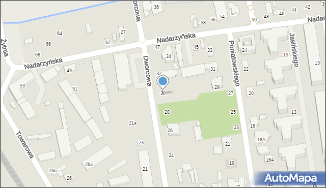 Piaseczno, Dworcowa, 30, mapa Piaseczno