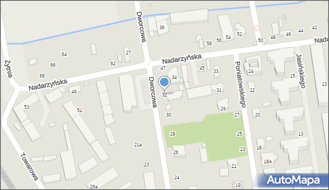 Piaseczno, Dworcowa, 32, mapa Piaseczno