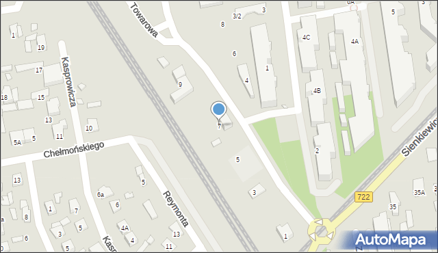 Piaseczno, Dworcowa, 7, mapa Piaseczno