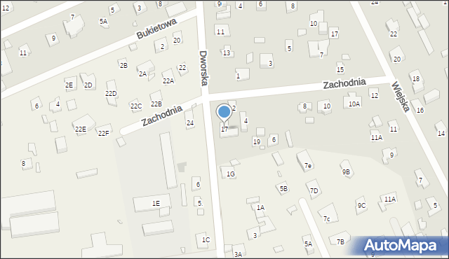 Piaseczno, Dworska, 17, mapa Piaseczno