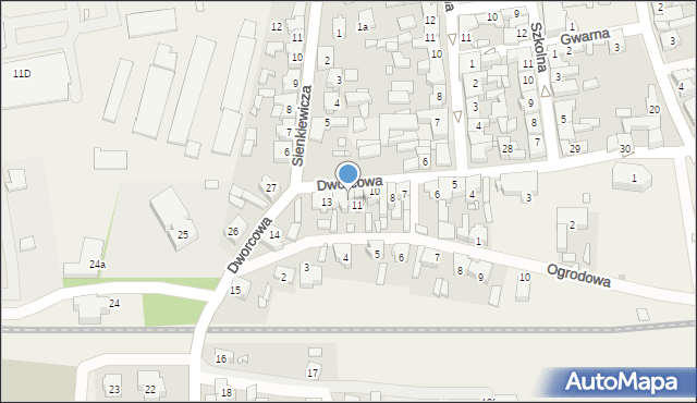 Piaski, Dworcowa, 12, mapa Piaski