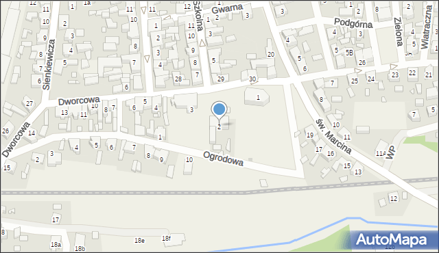 Piaski, Dworcowa, 2, mapa Piaski