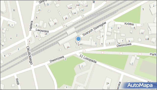 Piastów, Dworcowa, 1, mapa Piastów